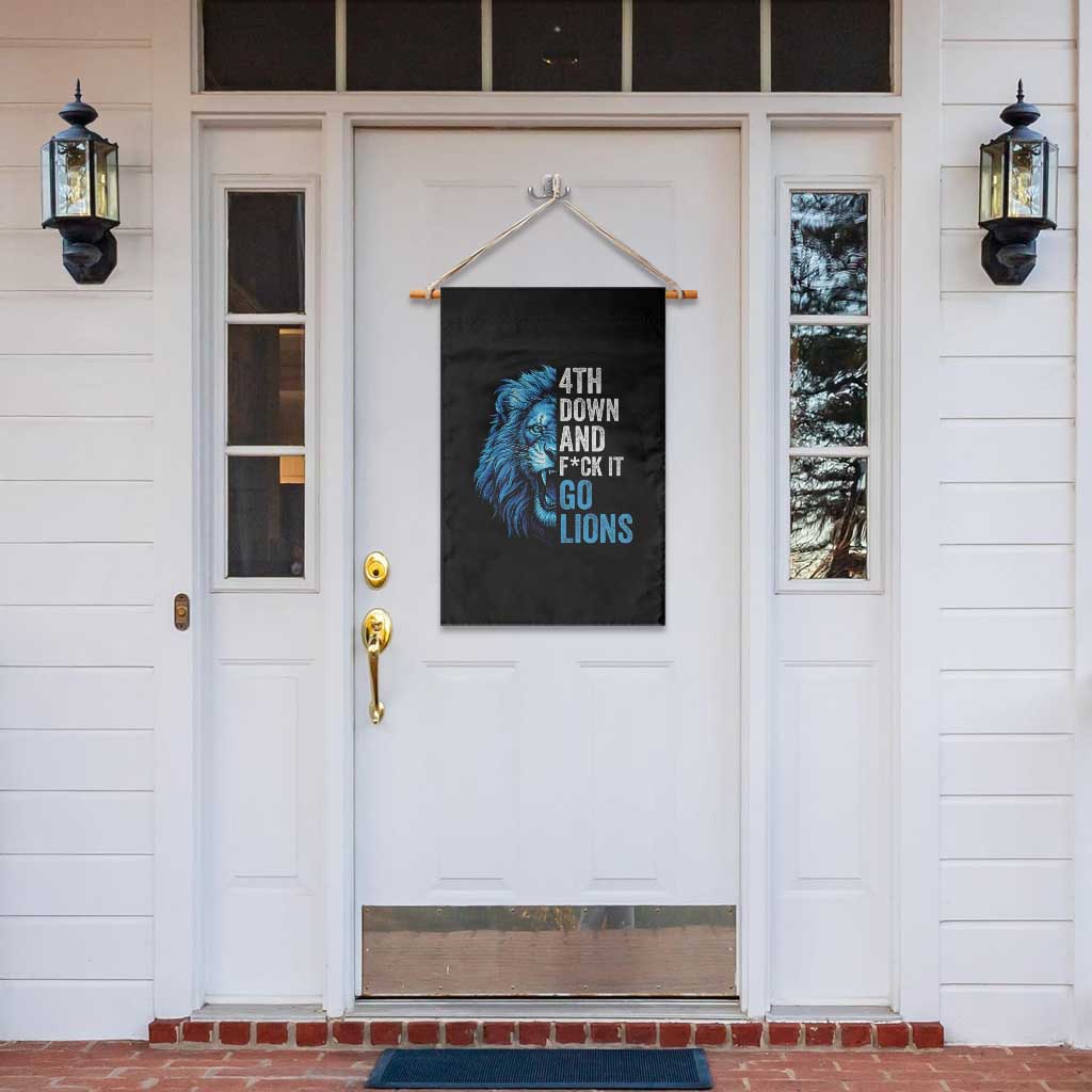 LF Game Day Garden Flag Funny 4th Down F*ck It Blue Team Sports Fan TS10 Print Your Wear