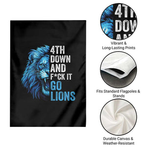 LF Game Day Garden Flag Funny 4th Down F*ck It Blue Team Sports Fan TS10 Print Your Wear