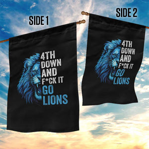 LF Game Day Garden Flag Funny 4th Down F*ck It Blue Team Sports Fan TS10 Print Your Wear