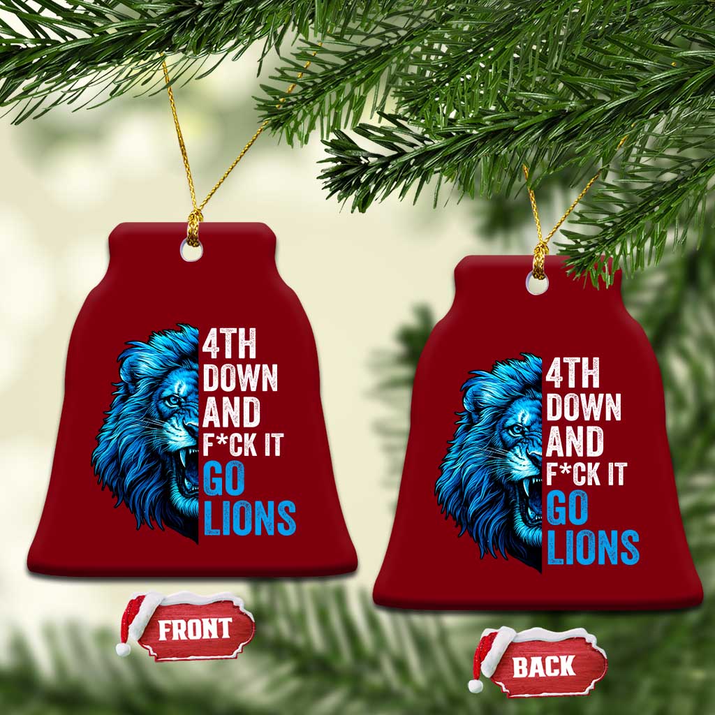 LF Game Day Ceramic Ornament Funny 4th Down F*ck It Blue Team Sports Fan TS10 Print Your Wear
