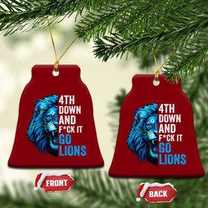LF Game Day Ceramic Ornament Funny 4th Down F*ck It Blue Team Sports Fan TS10 Print Your Wear