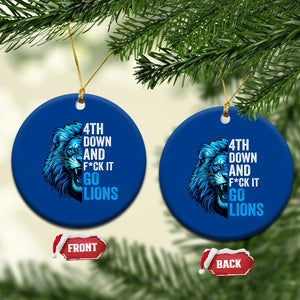 LF Game Day Ceramic Ornament Funny 4th Down F*ck It Blue Team Sports Fan TS10 1pc Blue Print Your Wear