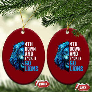 LF Game Day Ceramic Ornament Funny 4th Down F*ck It Blue Team Sports Fan TS10 Print Your Wear