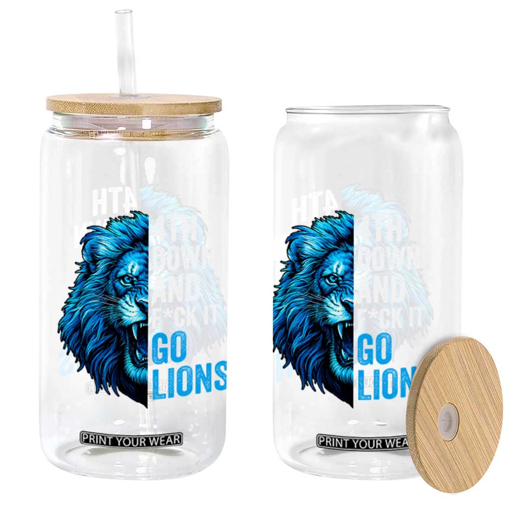 LF Game Day Glass Can Funny 4th Down F*ck It Blue Team Sports Fan TS10 Print Your Wear