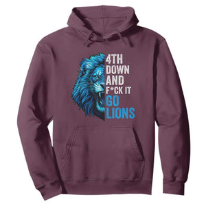 LF Game Day Hoodie Funny 4th Down F*ck It Blue Team Sports Fan TS10 Maroon Print Your Wear