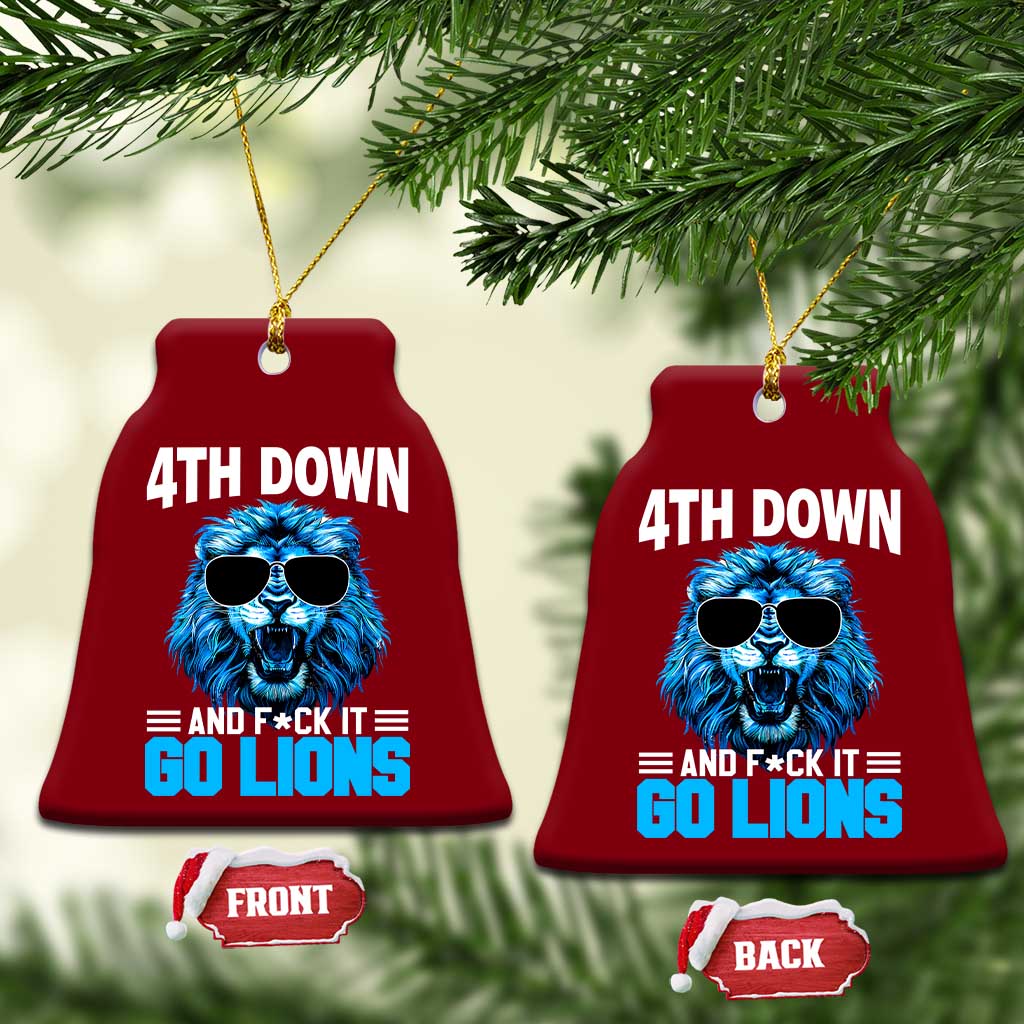 4th Down F*ck It LF Ceramic Ornament Funny Bold Game Day TS10 Print Your Wear