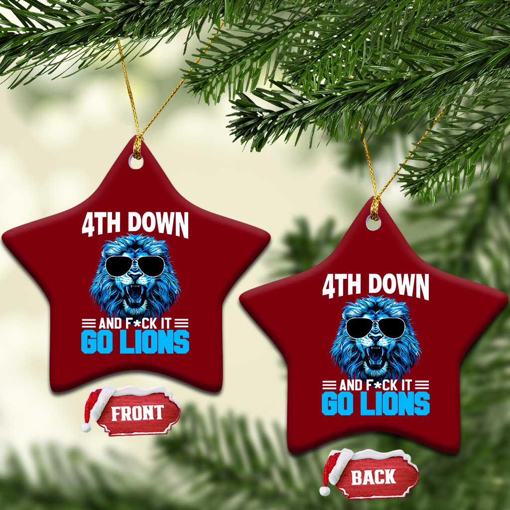 4th Down F*ck It LF Ceramic Ornament Funny Bold Game Day TS10 Print Your Wear