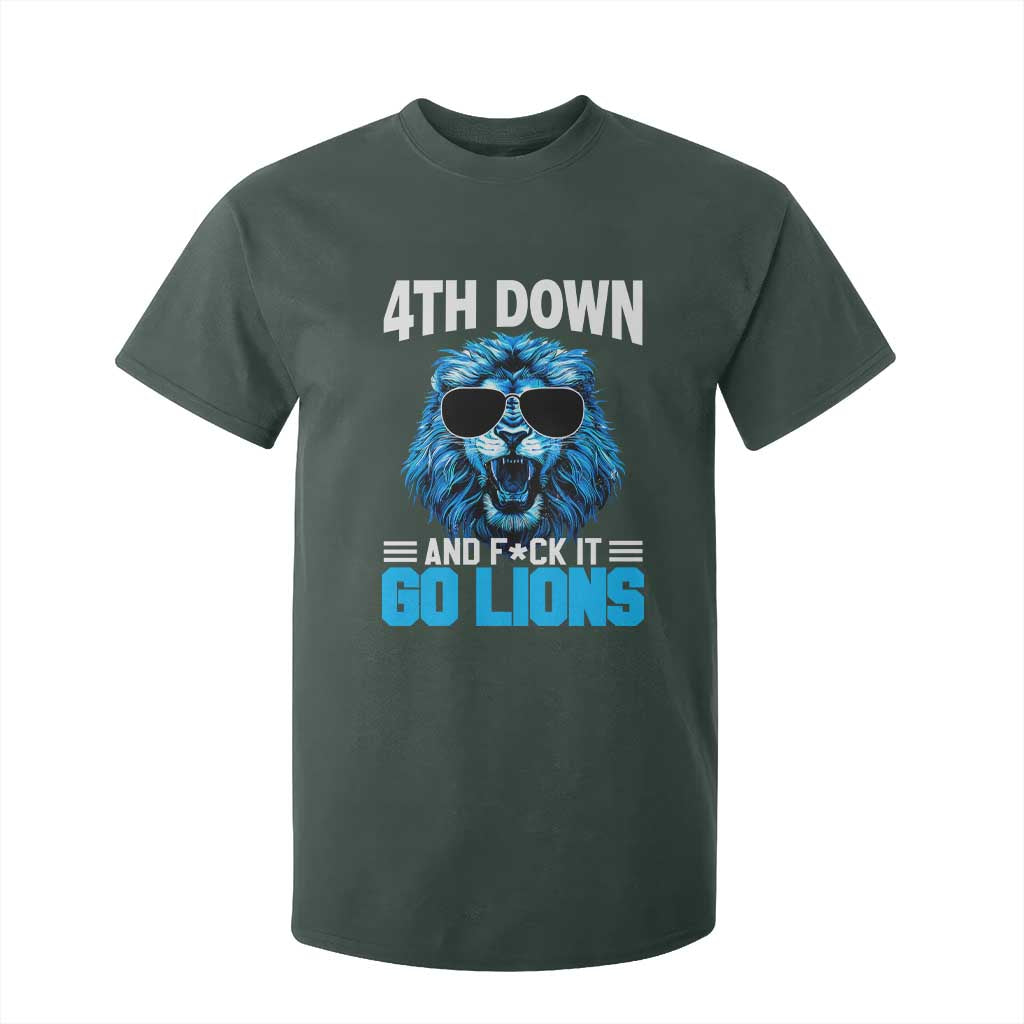 4th Down F*ck It LF T Shirt For Kid Funny Bold Game Day TS10 Dark Forest Green Print Your Wear