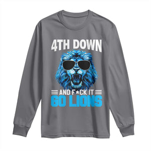 4th Down F*ck It LF Long Sleeve Shirt Funny Bold Game Day TS10 Charcoal Print Your Wear