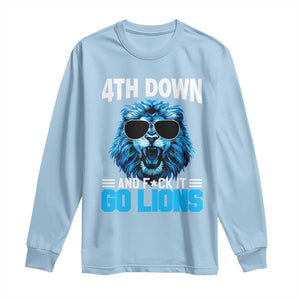 4th Down F*ck It LF Long Sleeve Shirt Funny Bold Game Day TS10 Light Blue Print Your Wear