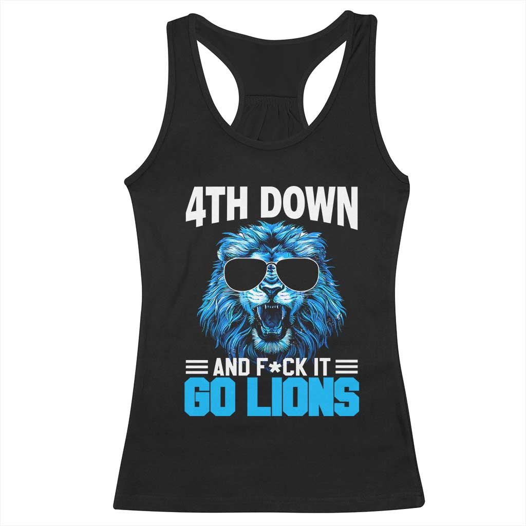 4th Down F*ck It LF Racerback Tank Top Funny Bold Game Day TS10 Black Print Your Wear