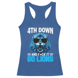 4th Down F*ck It LF Racerback Tank Top Funny Bold Game Day TS10 Royal Blue Print Your Wear