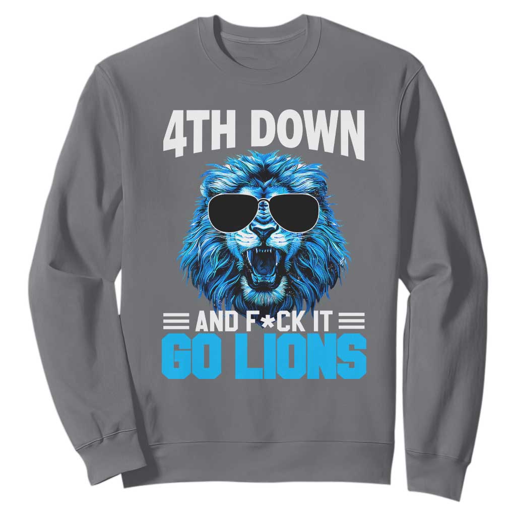 4th Down F*ck It LF Sweatshirt Funny Bold Game Day TS10 Charcoal Print Your Wear