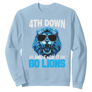 4th Down F*ck It LF Sweatshirt Funny Bold Game Day TS10 Light Blue Print Your Wear