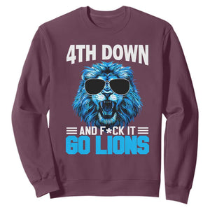 4th Down F*ck It LF Sweatshirt Funny Bold Game Day TS10 Maroon Print Your Wear