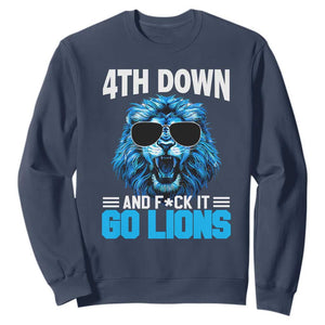 4th Down F*ck It LF Sweatshirt Funny Bold Game Day TS10 Navy Print Your Wear