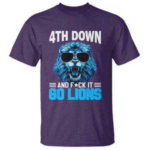 4th Down F*ck It LF T Shirt Funny Bold Game Day TS10 Purple Print Your Wear