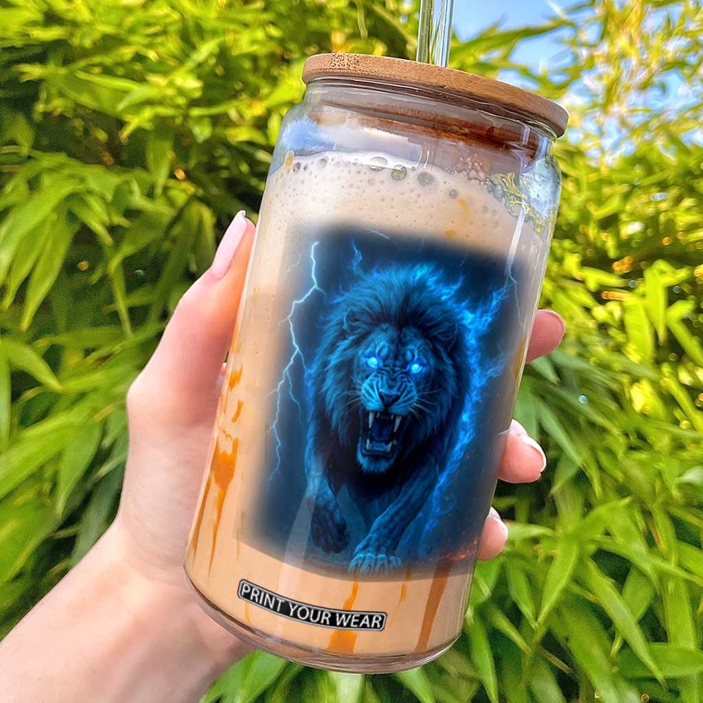 Vintage Classic Blue LF Bootleg Graphic Glass Can TS10 Black Print Your Wear