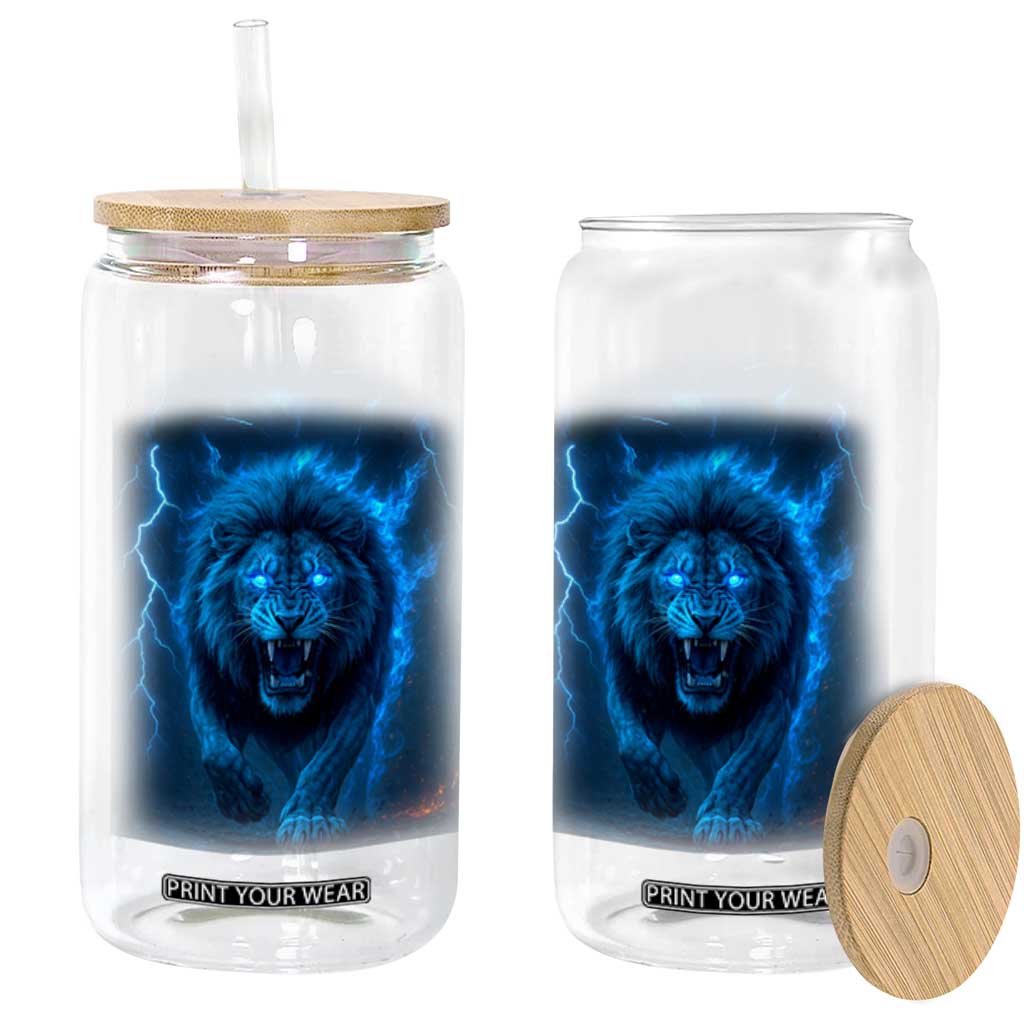 Vintage Classic Blue LF Bootleg Graphic Glass Can TS10 Print Your Wear