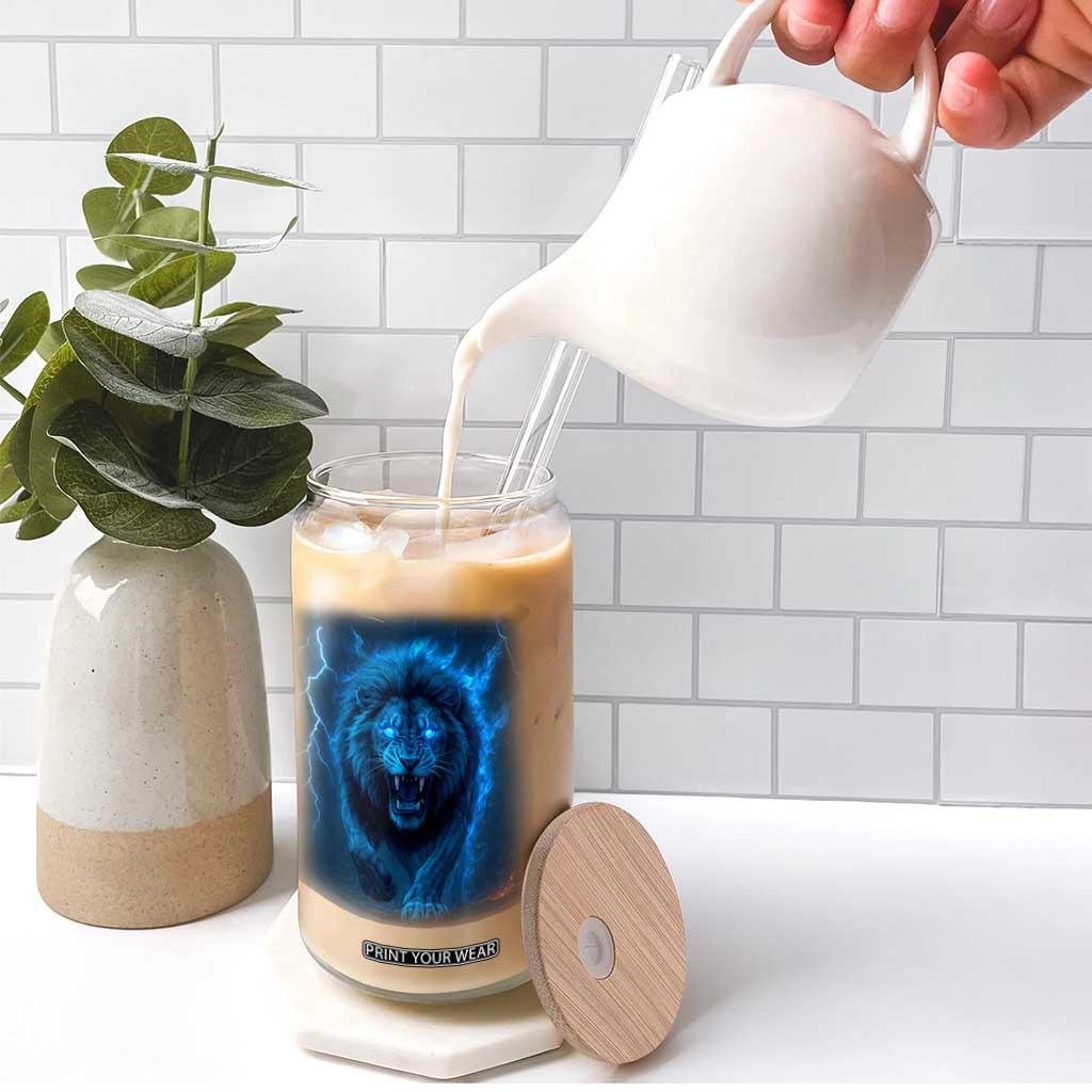 Vintage Classic Blue LF Bootleg Graphic Glass Can TS10 Print Your Wear