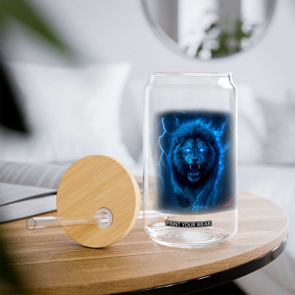 Vintage Classic Blue LF Bootleg Graphic Glass Can TS10 Print Your Wear