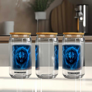 Vintage Classic Blue LF Bootleg Graphic Glass Can TS10 Print Your Wear