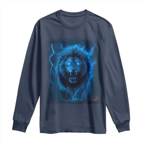Vintage Classic Blue LF Bootleg Graphic Long Sleeve Shirt TS10 Navy Print Your Wear