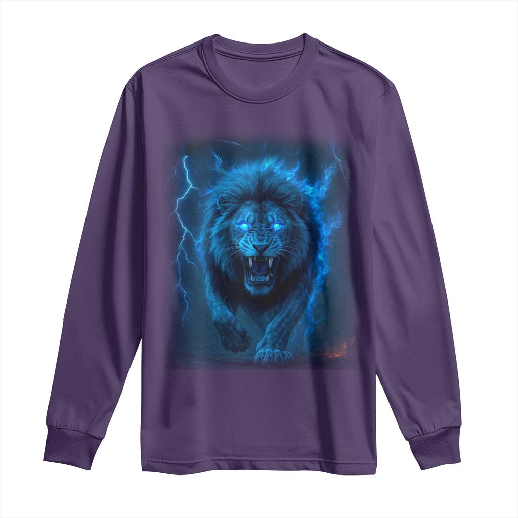 Vintage Classic Blue LF Bootleg Graphic Long Sleeve Shirt TS10 Purple Print Your Wear