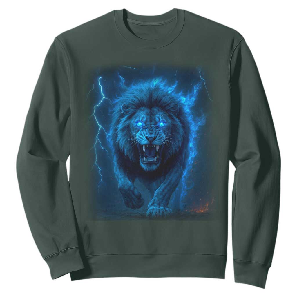 Vintage Classic Blue LF Bootleg Graphic Sweatshirt TS10 Dark Forest Green Print Your Wear