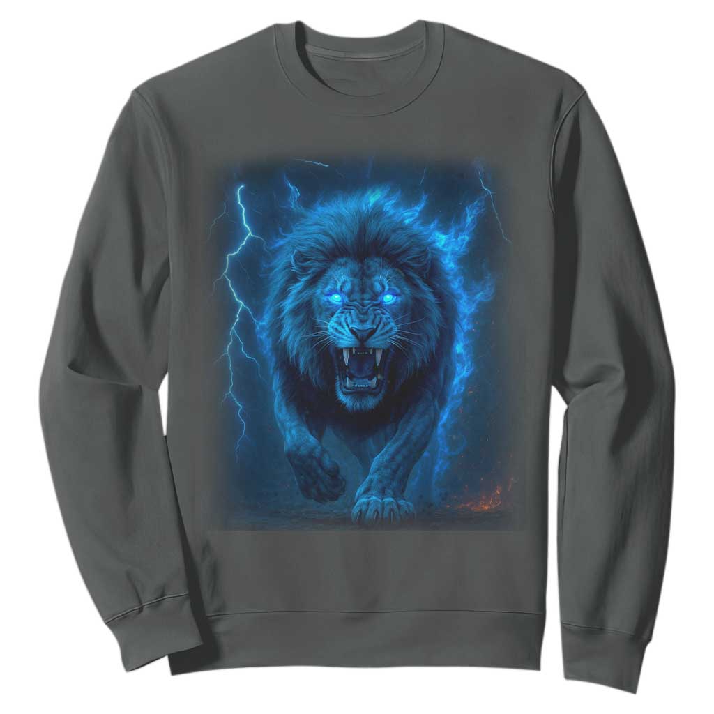 Vintage Classic Blue LF Bootleg Graphic Sweatshirt TS10 Dark Heather Print Your Wear
