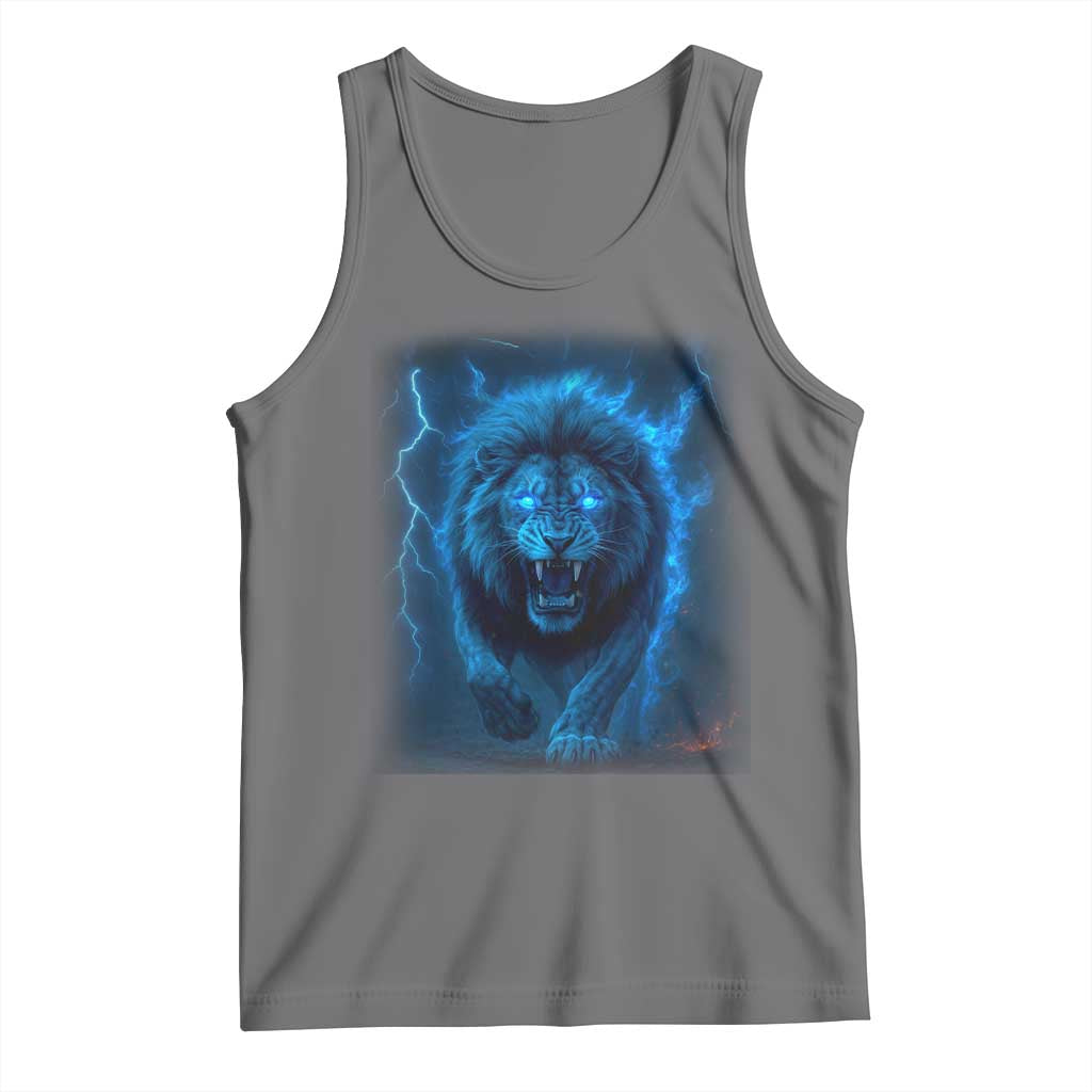 Vintage Classic Blue LF Bootleg Graphic Tank Top TS10 Black Heather Print Your Wear