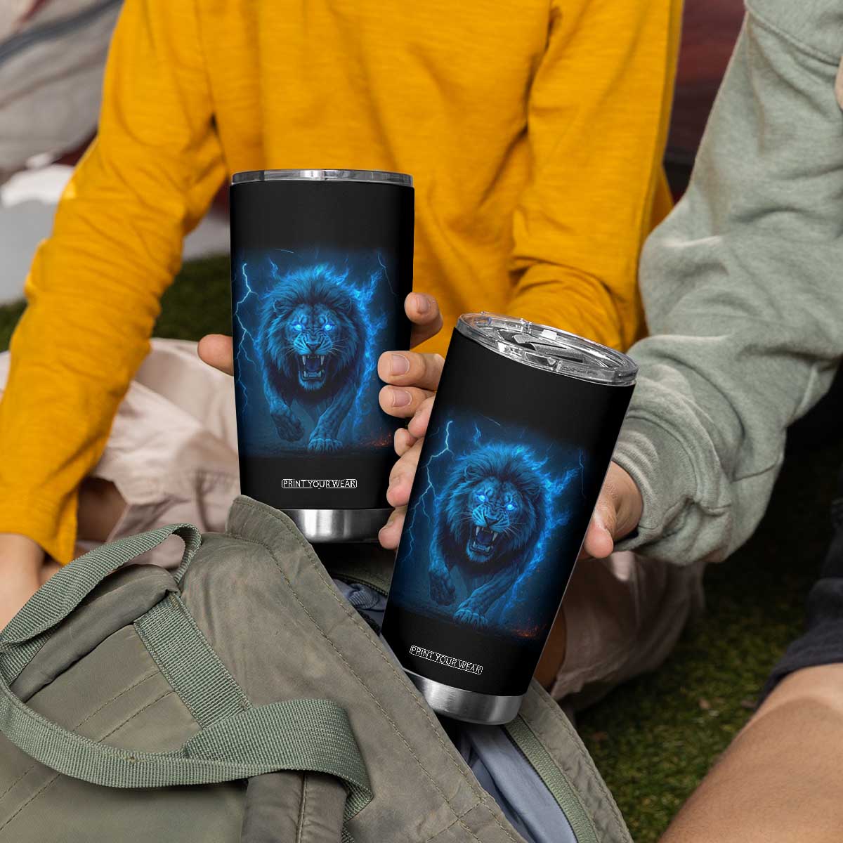 Vintage Classic Blue LF Bootleg Graphic Tumbler Cup TS10 Print Your Wear