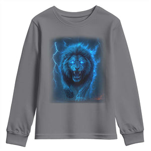 Vintage Classic Blue LF Bootleg Graphic Youth Sweatshirt TS10 Charcoal Print Your Wear