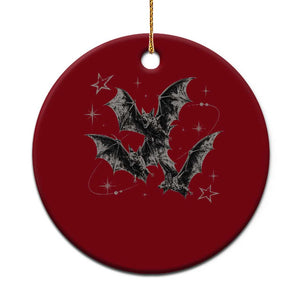 Three Bats Y2k Ceramic Ornament Vintage 90s Style Bat Gothic Occult Halloween Bat Graphic TS10 1pc Red Print Your Wear