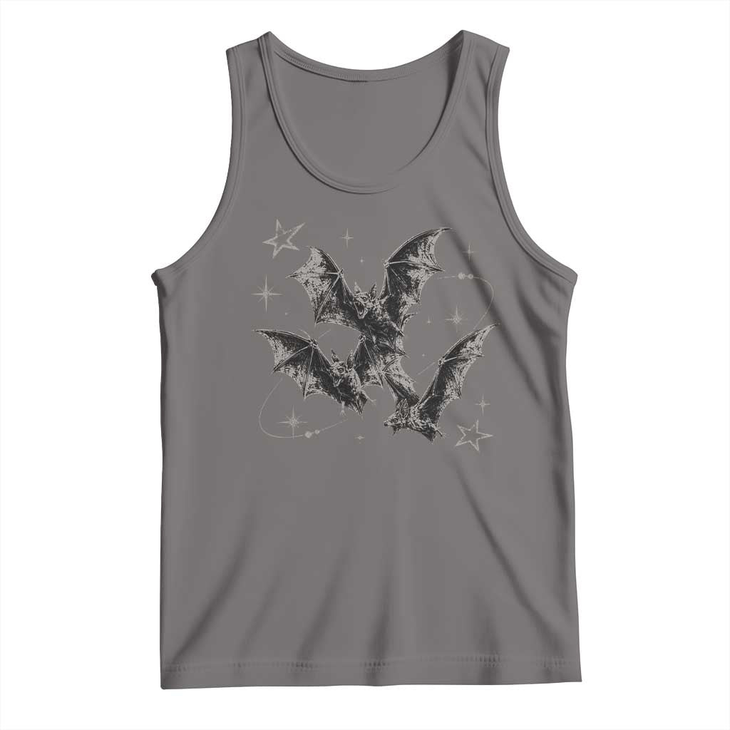 Three Bats Y2k Tank Top Vintage 90s Style Bat Gothic Occult Halloween Bat Graphic TS10 Deep Heather Print Your Wear