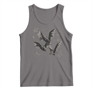 Three Bats Y2k Tank Top Vintage 90s Style Bat Gothic Occult Halloween Bat Graphic TS10 Deep Heather Print Your Wear