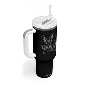 Three Bats Y2k Tumbler With Handle Vintage 90s Style Bat Gothic Occult Halloween Bat Graphic TS10 Print Your Wear