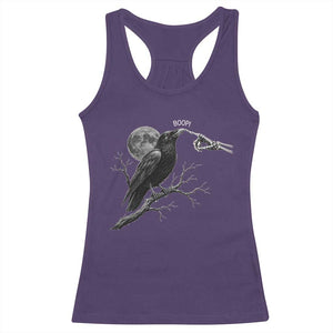 Skeleton Hand Boop Raven Racerback Tank Top Funny Spooky Halloween Crow Moon Graphic TS10 Purple Print Your Wear