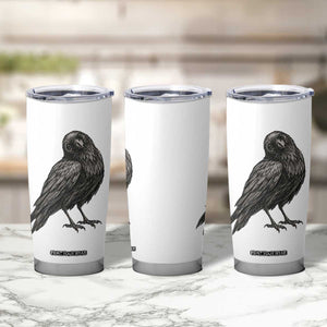 Curious Raven Crow Tumbler Cup Vintage Dark Academia Gothic Black Bird Graphic TS10 Print Your Wear