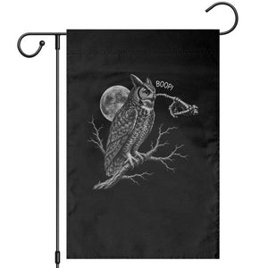 Skeleton Hand Boop Owl Garden Flag Funny Spooky Halloween Moon Graphic TS10 Black Print Your Wear