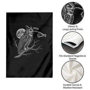 Skeleton Hand Boop Owl Garden Flag Funny Spooky Halloween Moon Graphic TS10 Print Your Wear