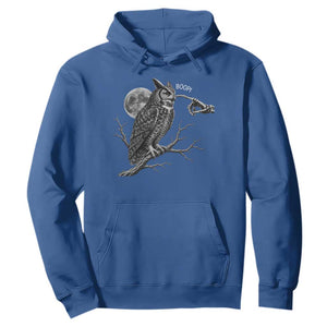 Skeleton Hand Boop Owl Hoodie Funny Spooky Halloween Moon Graphic TS10 Royal Blue Print Your Wear