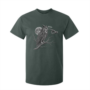 Skeleton Hand Boop Owl T Shirt For Kid Funny Spooky Halloween Moon Graphic TS10 Dark Forest Green Print Your Wear