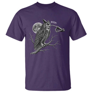 Skeleton Hand Boop Owl T Shirt Funny Spooky Halloween Moon Graphic TS10 Purple Print Your Wear