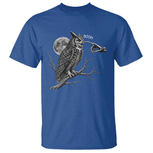 Skeleton Hand Boop Owl T Shirt Funny Spooky Halloween Moon Graphic TS10 Royal Blue Print Your Wear