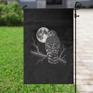 Owl Full Moon Graphic Garden Flag Vintage Dark Academia Bird TS10 Print Your Wear