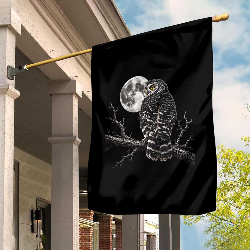 Owl Full Moon Graphic Garden Flag Vintage Dark Academia Bird TS10 Print Your Wear