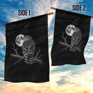 Owl Full Moon Graphic Garden Flag Vintage Dark Academia Bird TS10 Print Your Wear