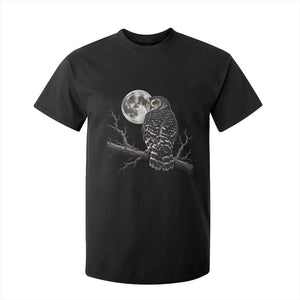 Owl Full Moon Graphic T Shirt For Kid Vintage Dark Academia Bird TS10 Black Print Your Wear