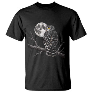 Owl Full Moon Graphic T Shirt Vintage Dark Academia Bird TS10 Black Print Your Wear